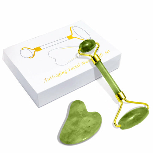 Rose Quartz Gua Sha & Facial Roller Set